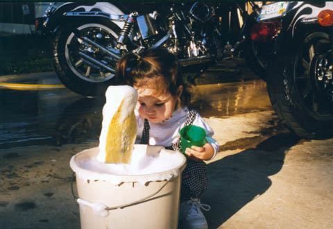 Checking out the suds